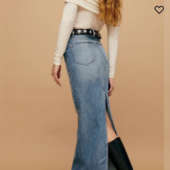 *NWT* Daria High Rise Denim Maxi Skirt (25) - Picture 2 of 14